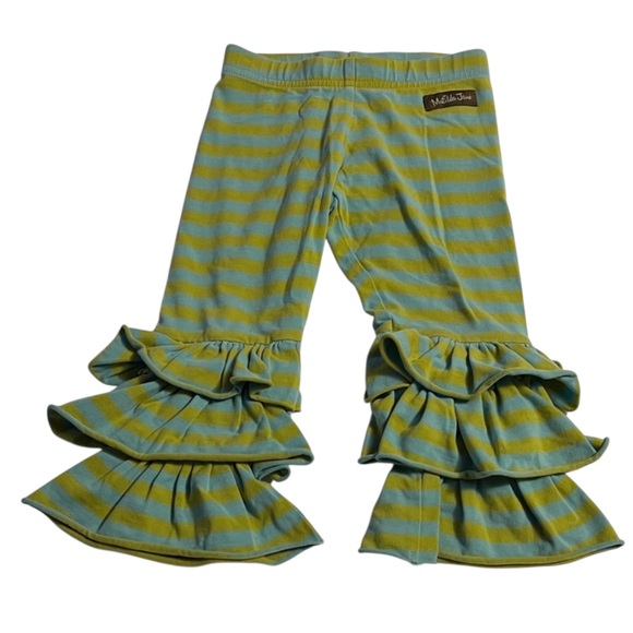 Matilda Jane Other - Matilda Jane size 2 Paint by Numbers Lemongrass Benny’s Blue Green Striped EUC